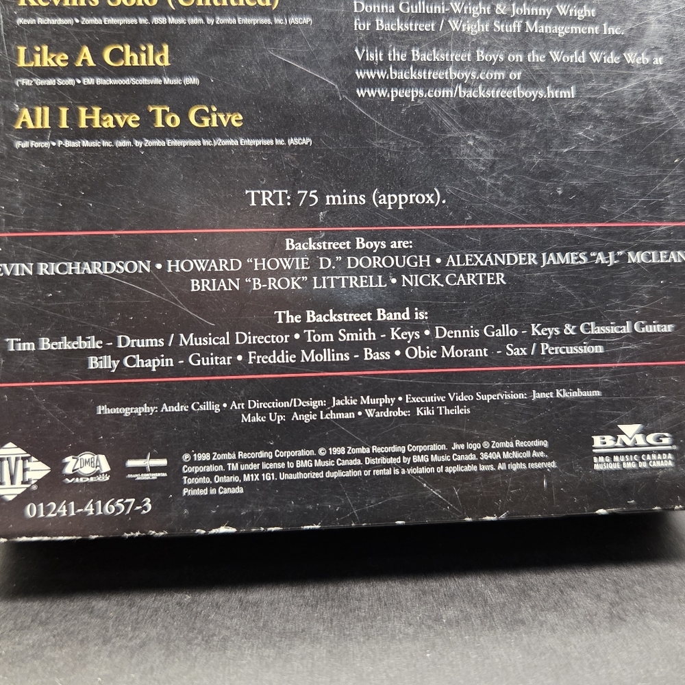 VHS - A Night Out With The Backstreet Boys 1998 - Picture 3 of 4